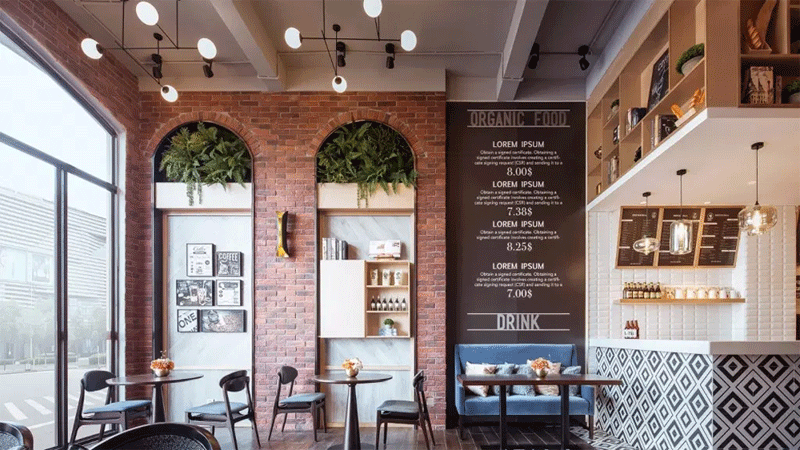 Không gian quán cafe đầy ấn tượng trong phong cách Scandinavian pha lẫn chút nét Vintage.