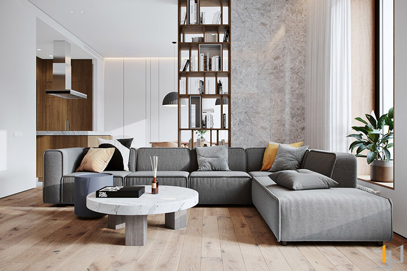 Mẫu 3: Không gian nội thất của căn hộ chung cư phong cách đương đại (Contemporary)
