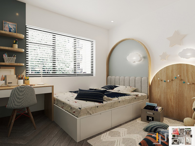 Mẫu 1: Không gian nội thất của căn hộ chung cư phong cách đương đại (Contemporary)