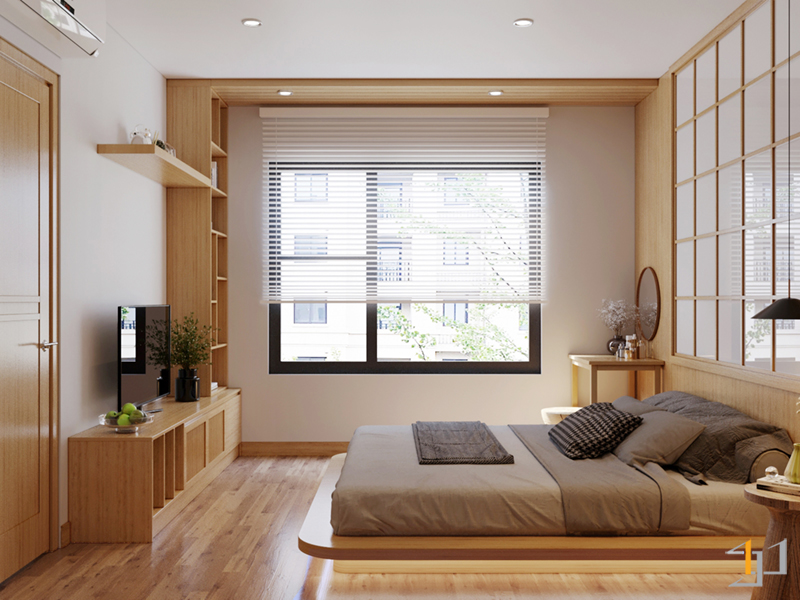 Không gian nội thất của căn hộ chung cư phong cách Nhật Bản (Japandi)