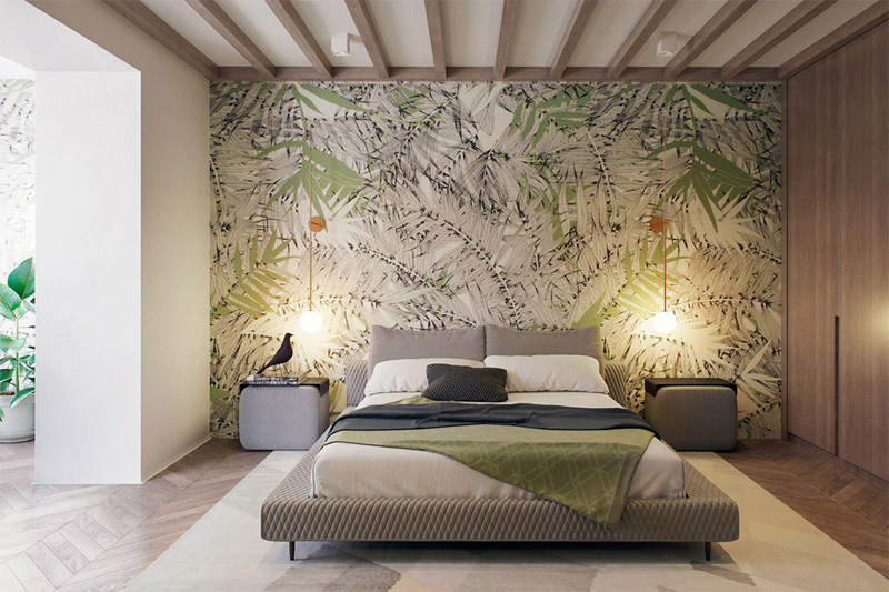 Thiết kế phòng ngủ Master lấy cảm hứng từ rừng nhiệt đới