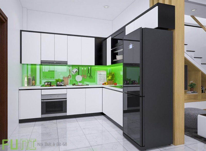 Nội thất Funi chuyên thiết kế nội thất phòng bếp chung cư hiện đang đứng ở top 6 trong danh sách top 10 công ty thi công tủ bếp tại tphcm  